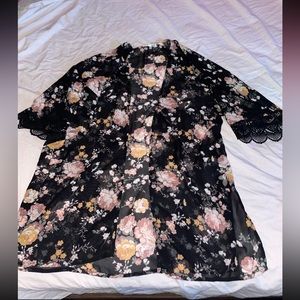 Women’s sheer floral coverup